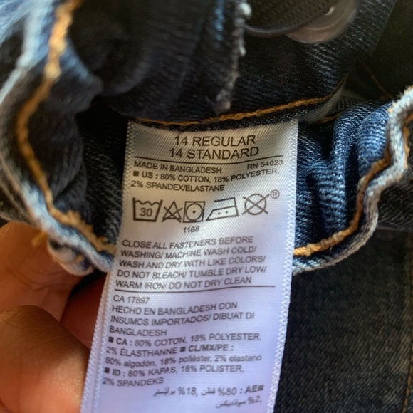 old navy straight legged jeans. size 14 youth - Picture 4 of 4